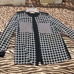 Checkered black Micheal Kors top